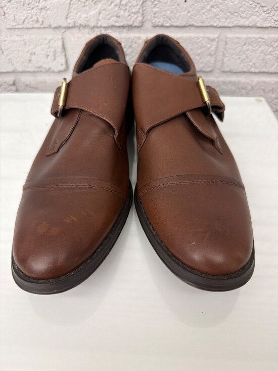 Vionic Ethan Orthaheel Technology Men’s Brown Leather Monk Strap Shoe Size 8.5